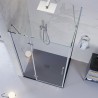 Box doccia anta battente 8mm trasparente