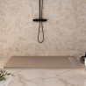 Piatto doccia in marmo resina con griglia laterale Moka Relax